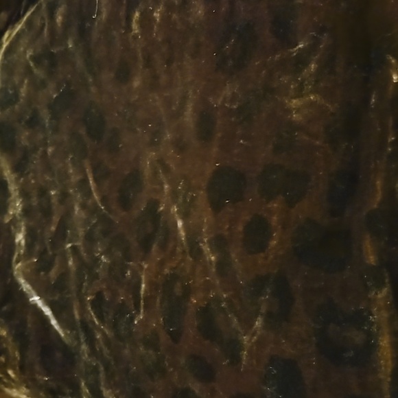 VTG RICHARD FISCHER Brown Velvet Silk Leopard Print Lined Scarf Stole - Picture 6 of 7